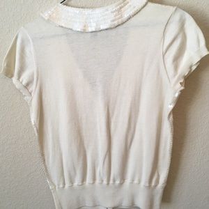 Short sleeved, sequin cardigan